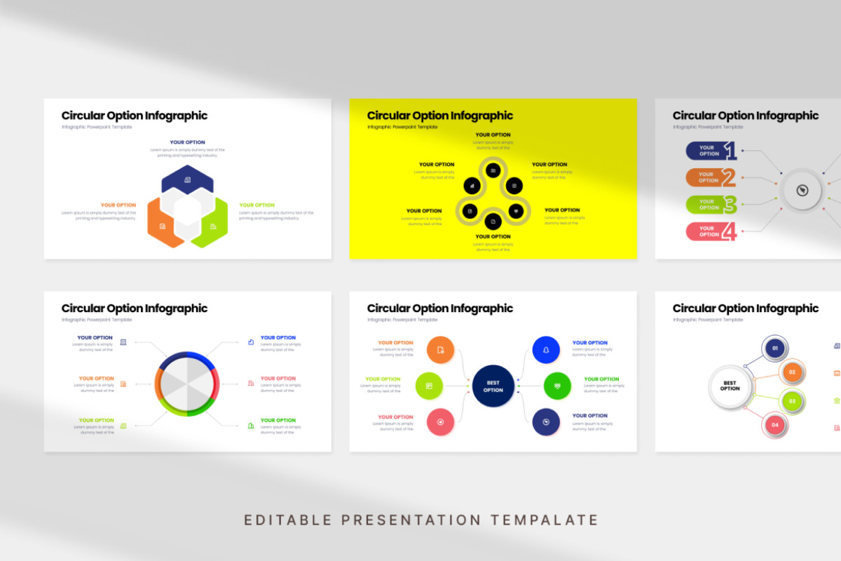 Circular Option Infographic Presentation Template Nulivo Market